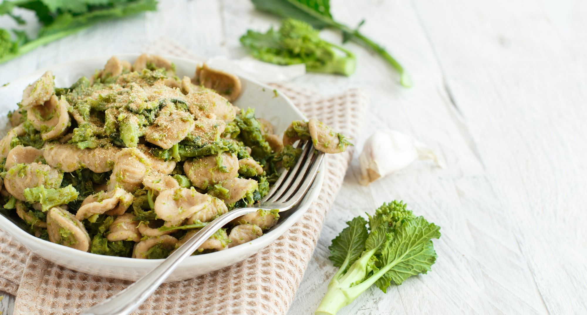 Orecchiette with turnip greens